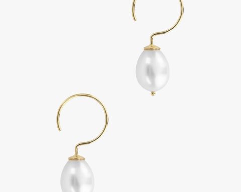 Pearl Hoop Earrings